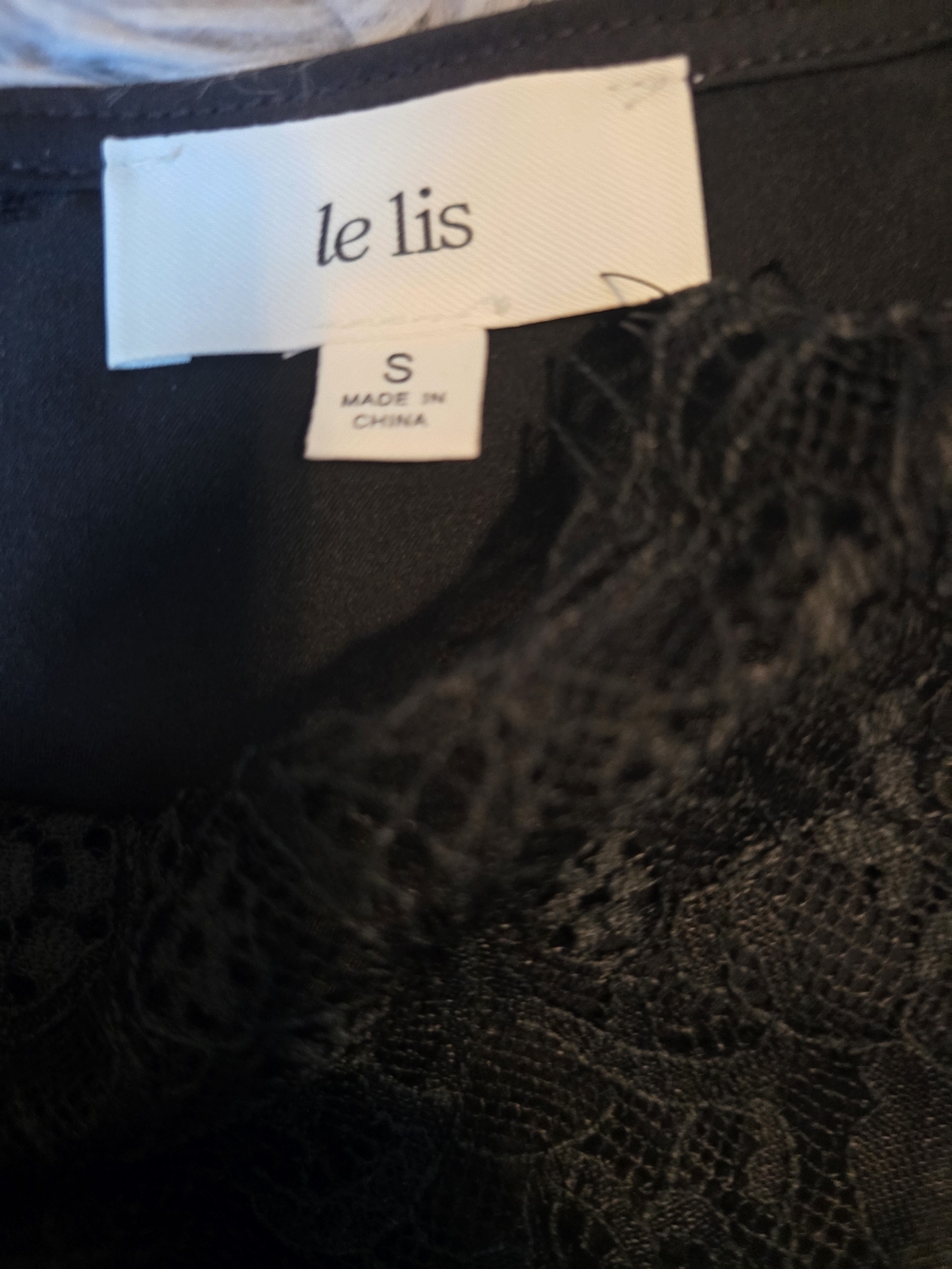 Le Lis Black Lace Blouse